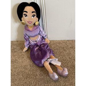 Disney Princess Jasmine Doll Aladdin Movie Plush In Purple Outfit 16” HTF RARE